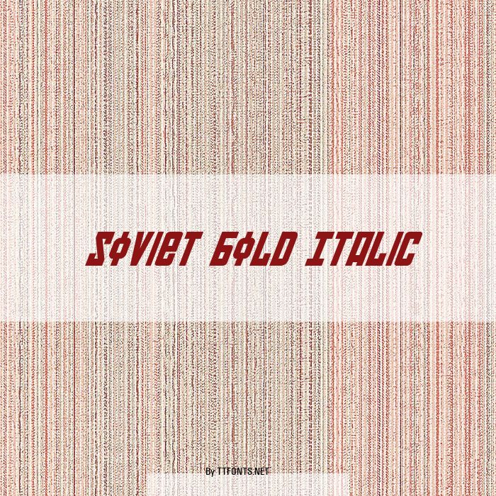 Soviet Bold Italic example